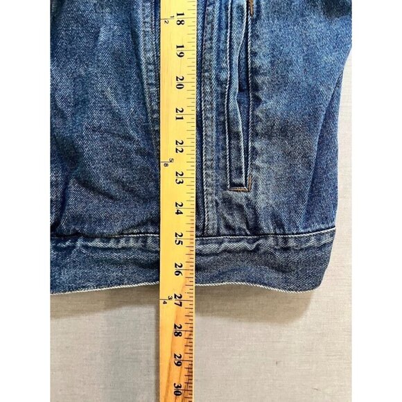 Eagles Ridge American Flag Jacket Adult XL Blue Demin Button Long Sleeve Mens - Picture 12 of 12